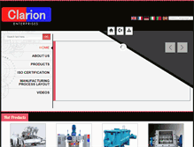 Tablet Screenshot of clarionenterprises.in